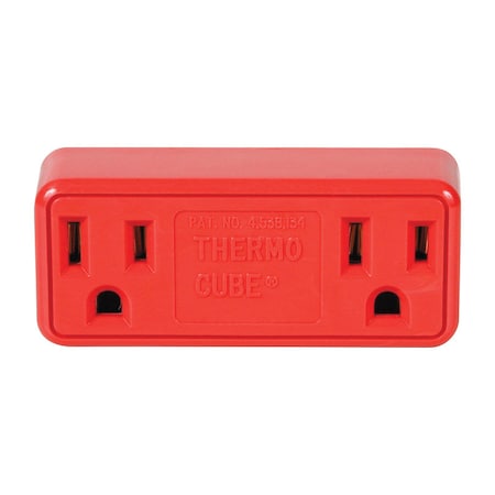 Thermocube Outlet Strip, 2 Outlet(s) 5-15R, Red TC-22